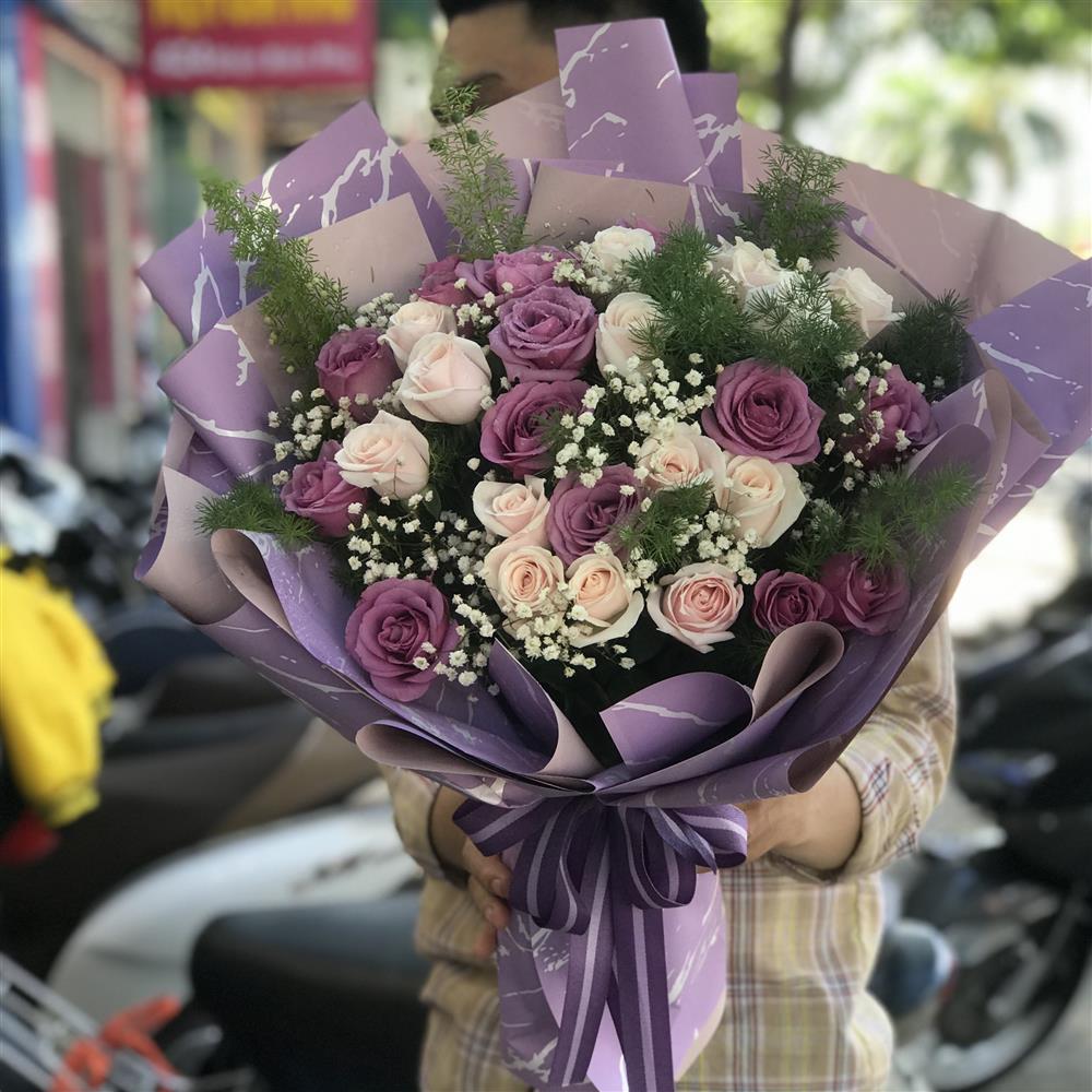 mẫu hoa bó tặng ba mẹ thể hiện sự biết ơn