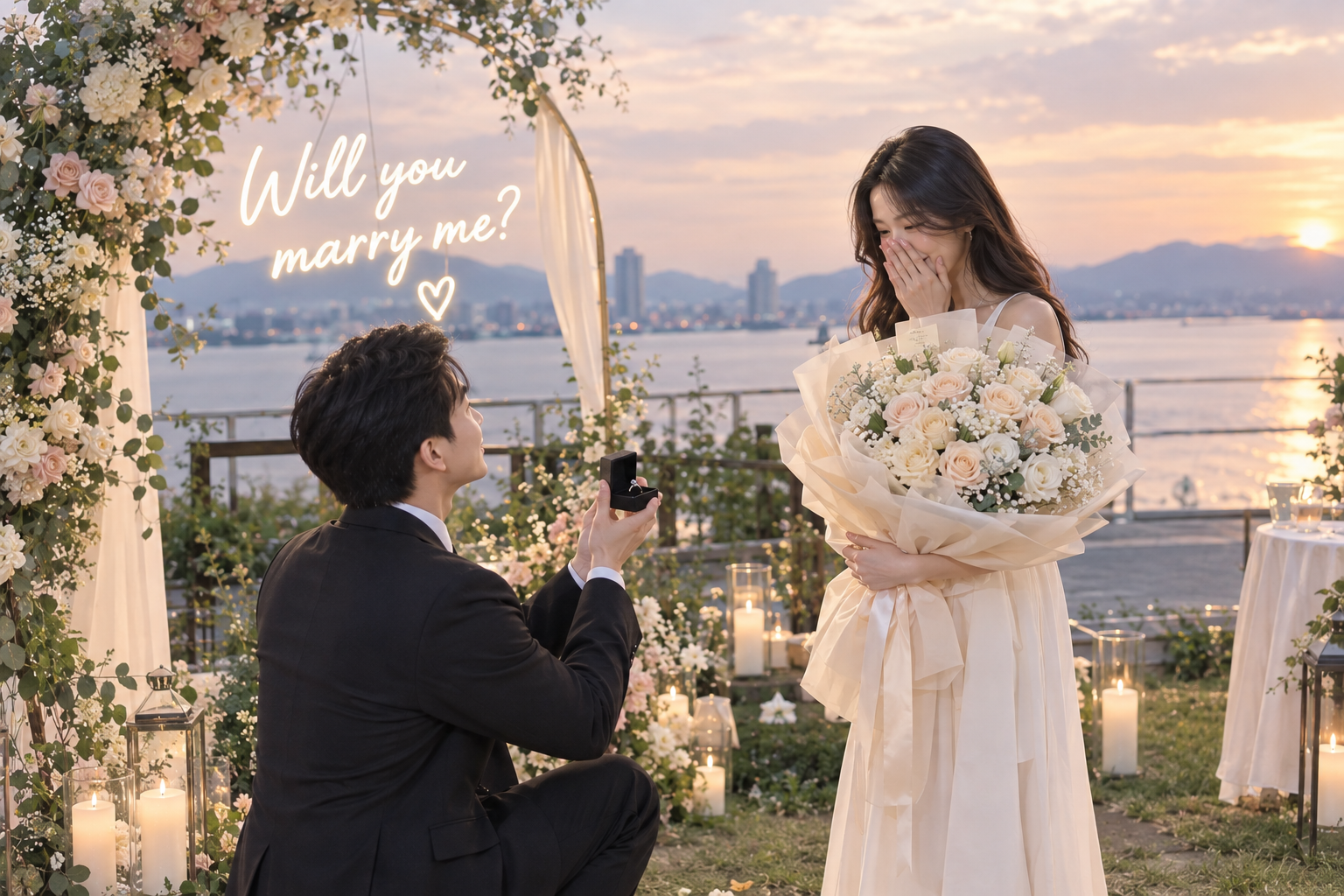 Một bó tươi sẽ giúp buổi cầu hôn trở nên trọn vẹn hơn