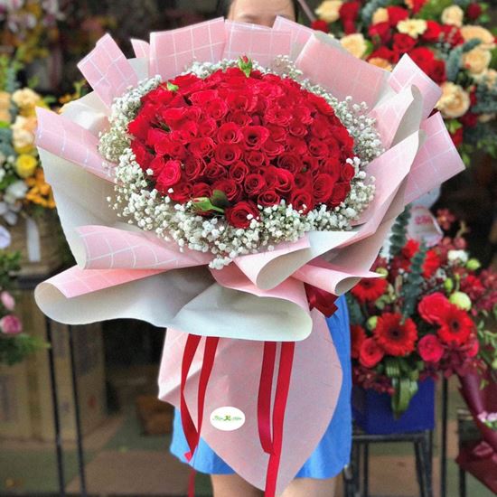 Bó hoa hồng đỏ 99 bông - HB58