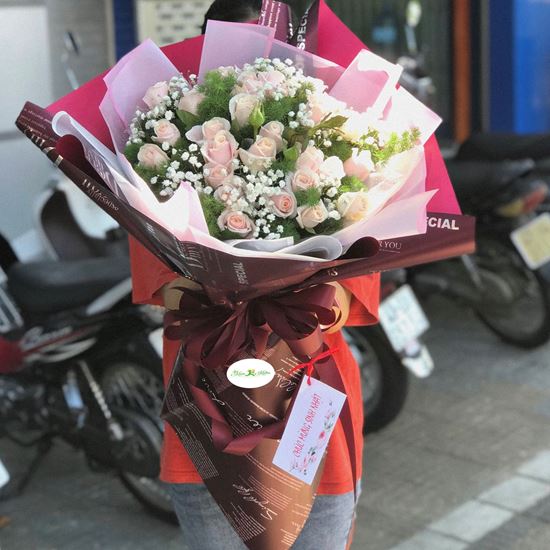 Bó hoa hồng pastel- HB61