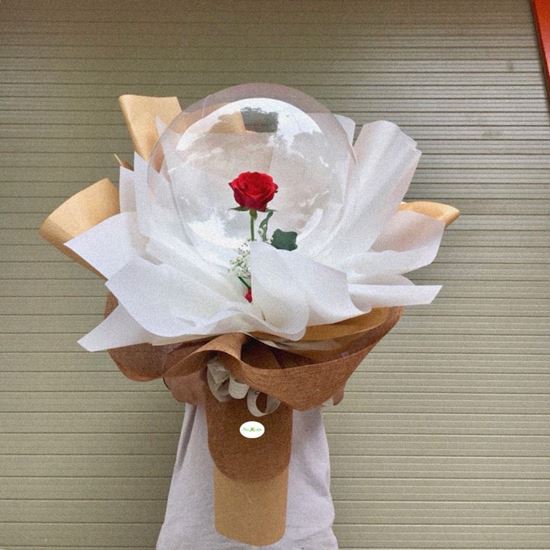 Bó hoa bong bóng hồng đỏ- HB77