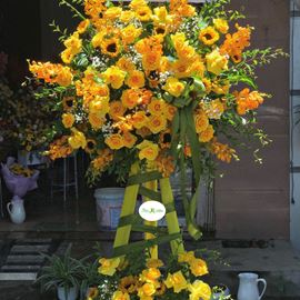 Kệ hoa hướng dương, hồng vàng- KH03