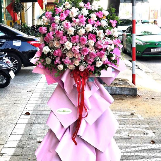 Kệ hoa hồng tone hồng- KH05