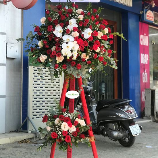 Kệ hoa lan hồ điệp, hồng đỏ- KH20