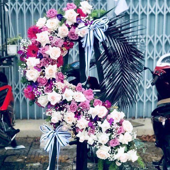 Kệ hoa viếng hoa hồng- KV02