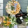 Vòng hoa viếng hoan hồng,lan vàng- KV04