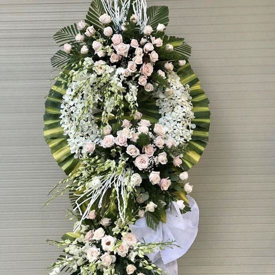 Vòng hoa viếng hoa hồng- KV11