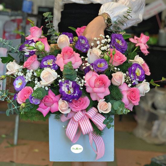 Hoa giỏ hồng dâu, cát tường - HG106