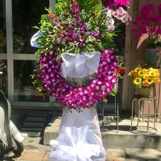 Vòng hoa lan tím-KV36