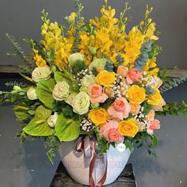 Bình hoa lan, huyết môn xanh-BI41