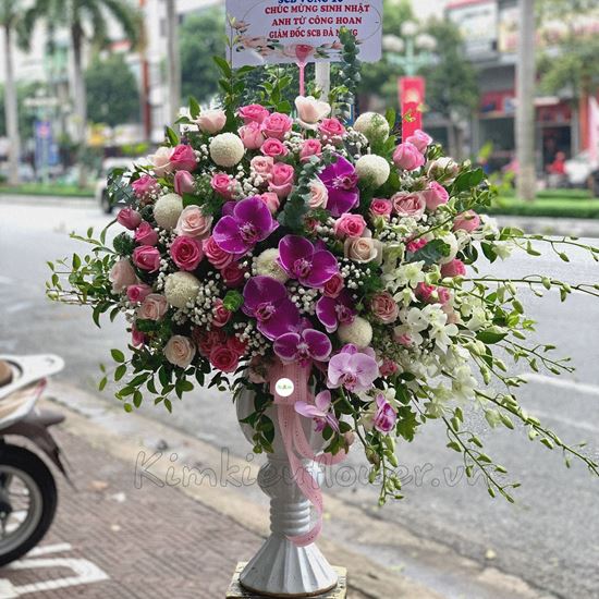 Bình hoa lan hồ điệp,ping pong-BI49