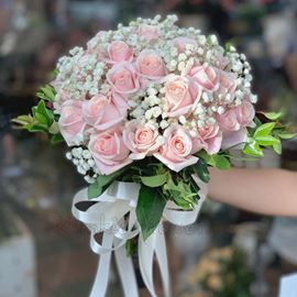 Bó hoa hồng kem-HC20