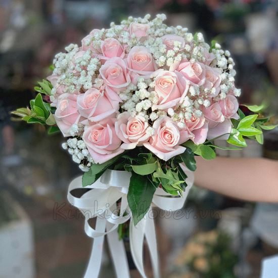 Bó hoa hồng kem-HC20