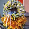 Vòng hoa viếng lan vàng- KV26