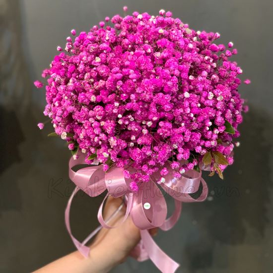 Bó hoa cưới baby hồng - HC25