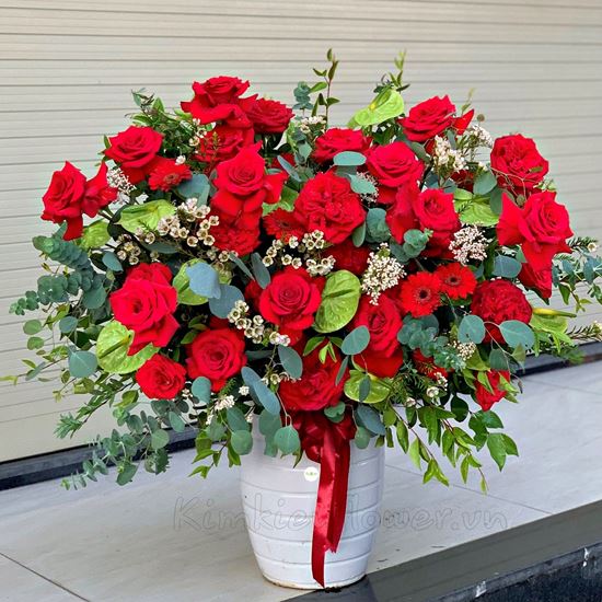 Bình hoa hồng đỏ Ohara - BI95