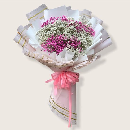 Bó hoa baby hồng mix trắng-HB131