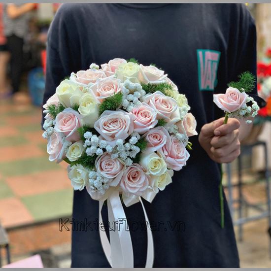 Bó hoa cưới hoa hồng - HC11