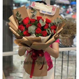Hoa bó hồng đỏ-HB96