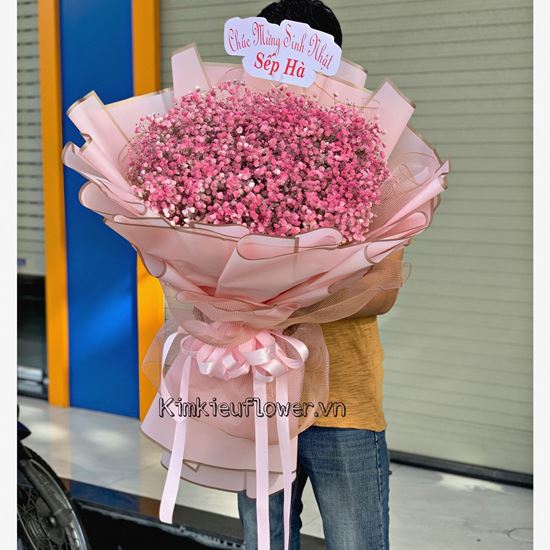Bó hoa baby hồng - HB377