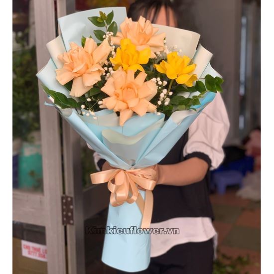 Bó hoa hồng vàng, trứng - HV41