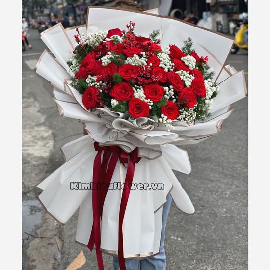 Bó hoa hồng đỏ SIZE LỚN - HB420