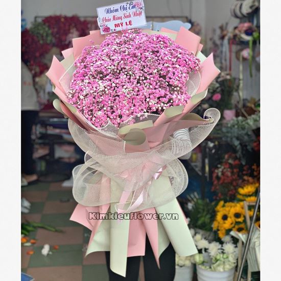 Bó hoa baby hồng SIZE LỚN - HB422