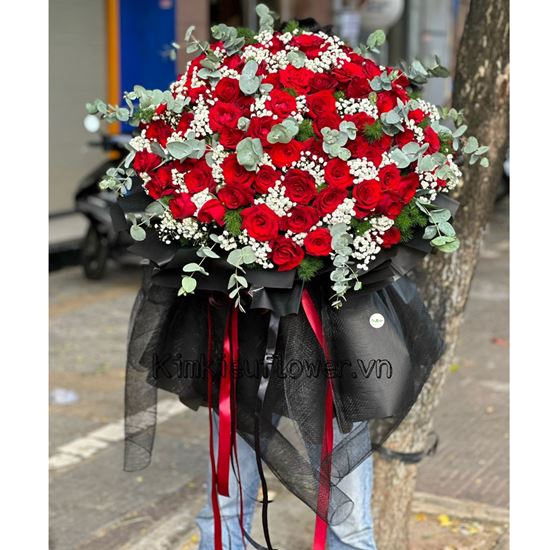 Bó hoa hồng đỏ 100 HOA HỒNG - HB435
