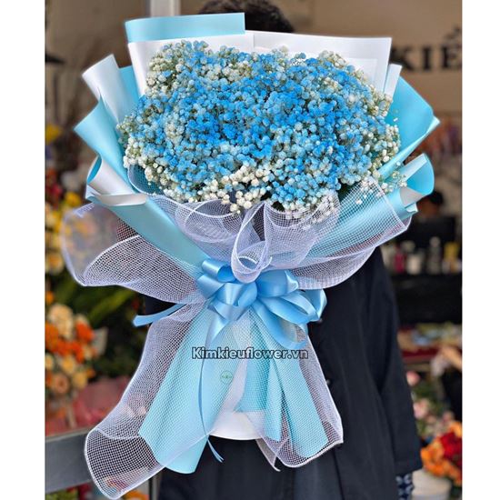 Bó hoa baby xanh dương - HB484