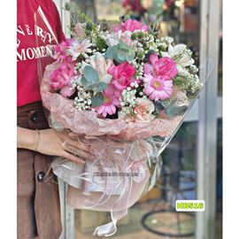 Bó hoa tone hồng dâu - HB516
