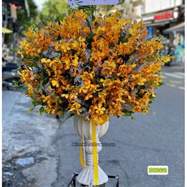 Bình hoa lan mokara vàng - BI262