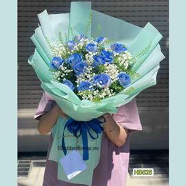 Bó hoa hồng xanh dương - HB525