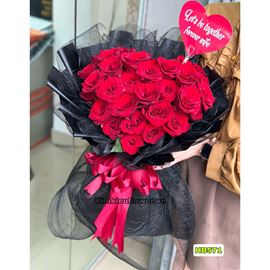 Bó hoa hồng đỏ trái tim - HB571
