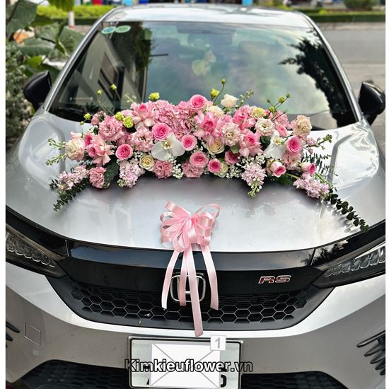 Xe hoa cưới tone hồng - HC87