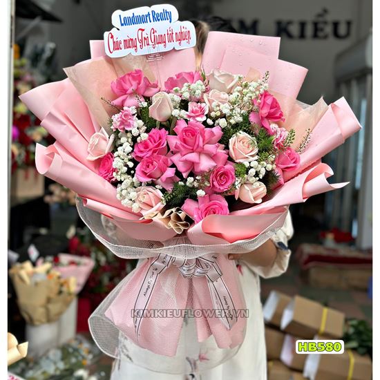 Bó hoa tone hồng - HB580