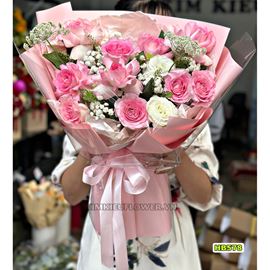 Bó hoa tone hồng - HB578