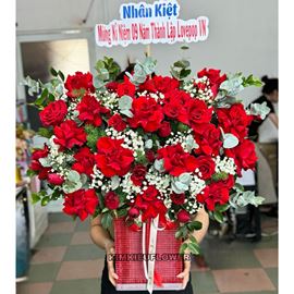 giỏ hoa hồng đỏ - HG683
