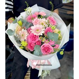 Bó hoa tone hồng - HB871
