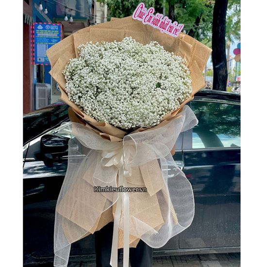 Bó hoa chúc mừng baby trắng - HB965