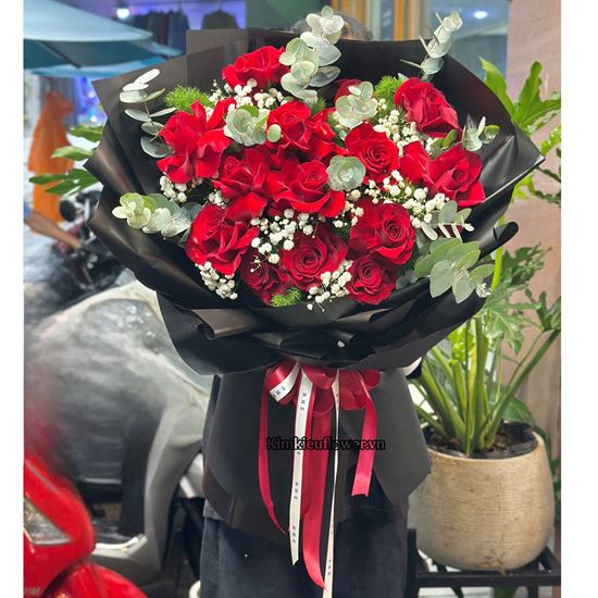 Bó hoa chúc mừng hồng đỏ eku - BI1028