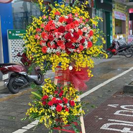 Kệ hoa hồng Ohara đỏ, lan vũ nữ-KH45