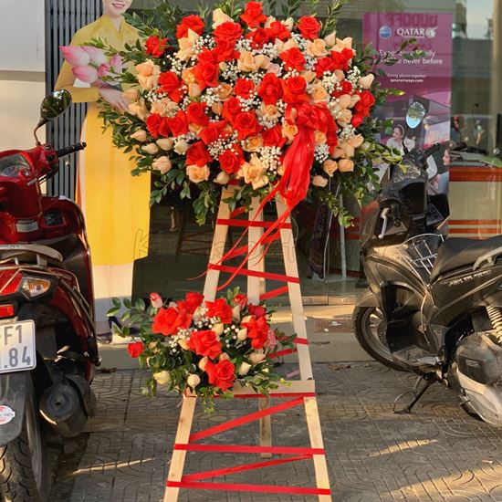 Kệ hoa cam ớt, hồng mỡ gà - KH52