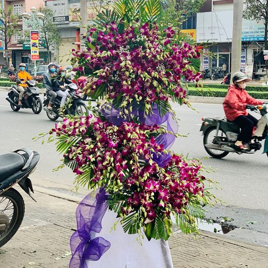 Kệ hoa viếng lan tím - KV67