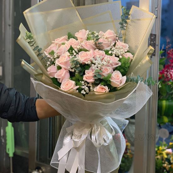 Bó hoa hồng pastel - HB163