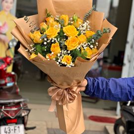Bó hoa hồng vàng - HB177