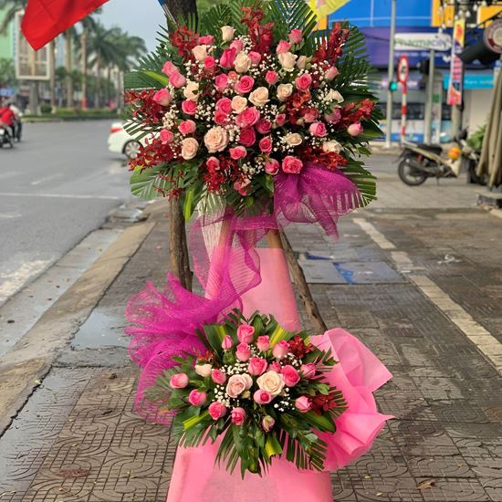 Kệ hoa hồng dâu, kem - KH59