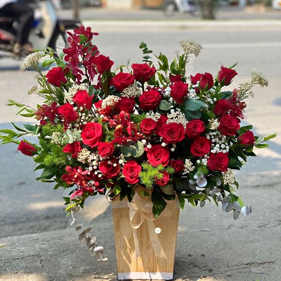 Lẵng hoa hồng đỏ - HG193