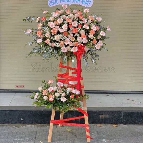 Kệ hoa hồng son môi, hồng kem - KH71