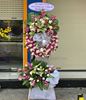 Vòng hoa viếng lan tím, hồng kem - KV71