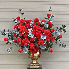 Bình hoa đỏ cam - BI102